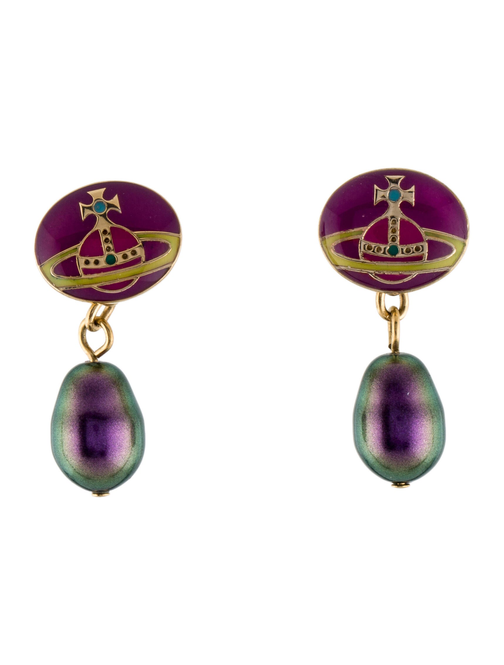 Vivienne Westwood｜ (LOELIA EARRINGS (62020143 02R800)) Vivienne Westwood Loelia Earrings In Gold | ModeSens