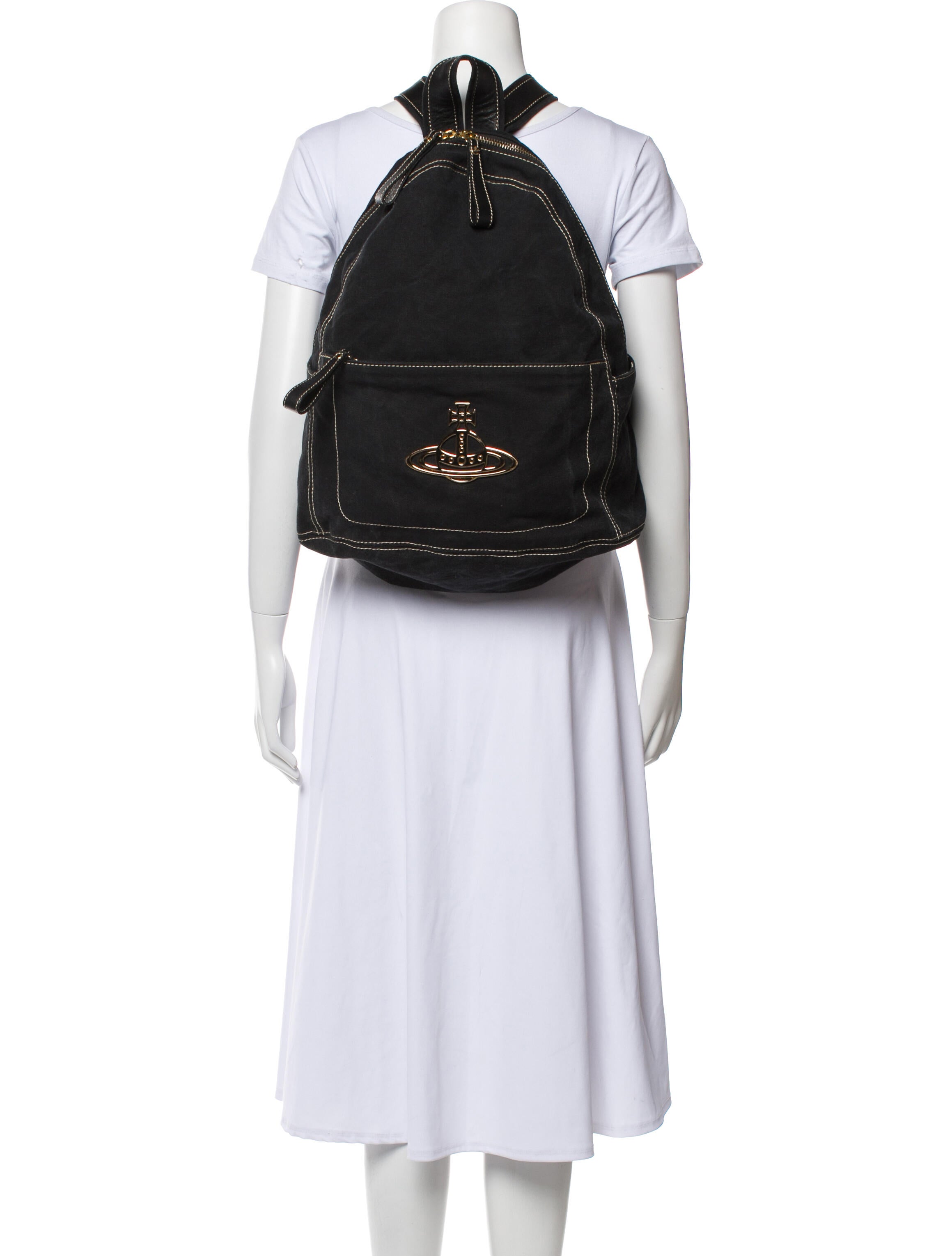 Vivienne Westwood Canvas Backpack - Black Backpacks, Handbags