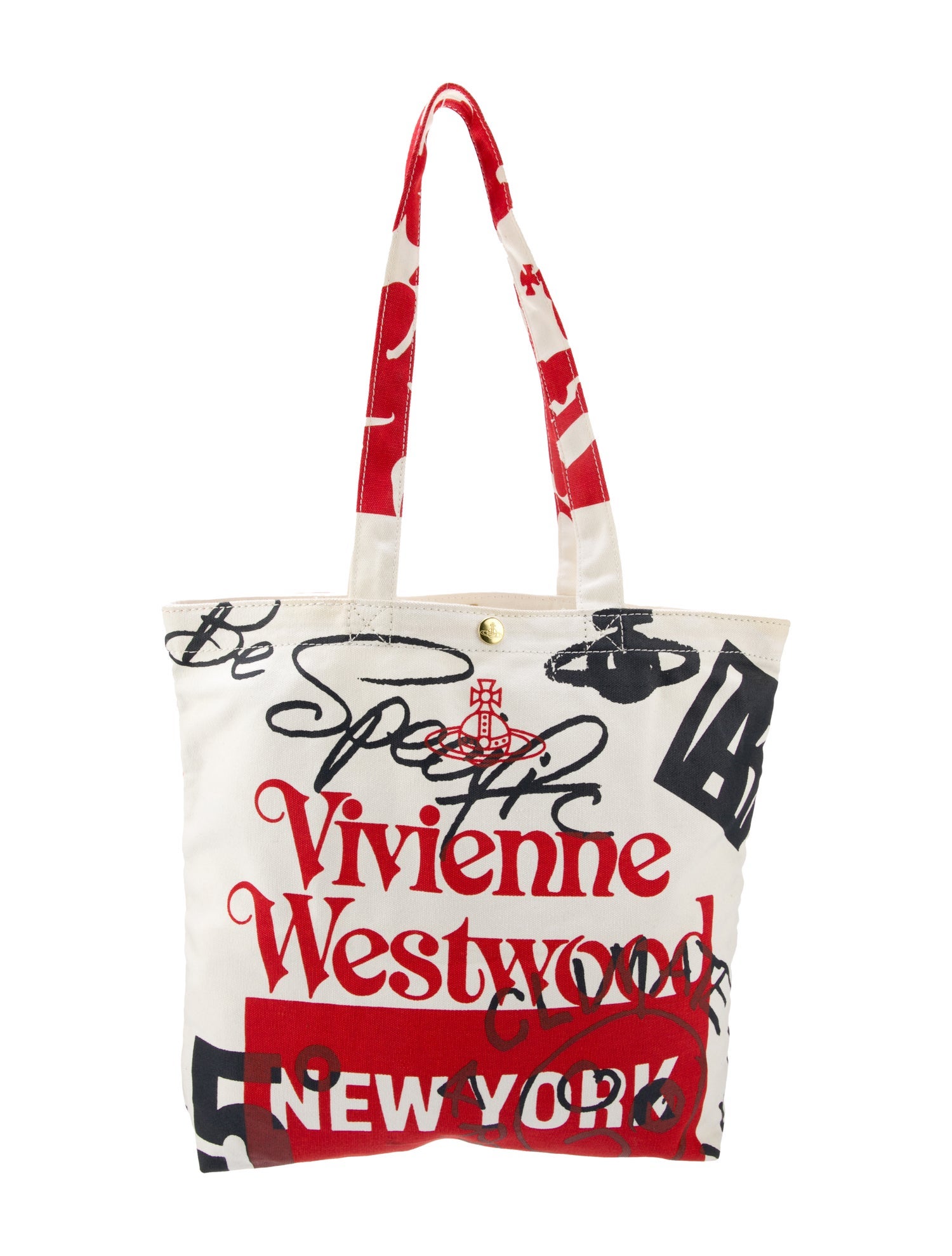 Vivienne Westwood Graphic Canvas Tote Bag - White Totes