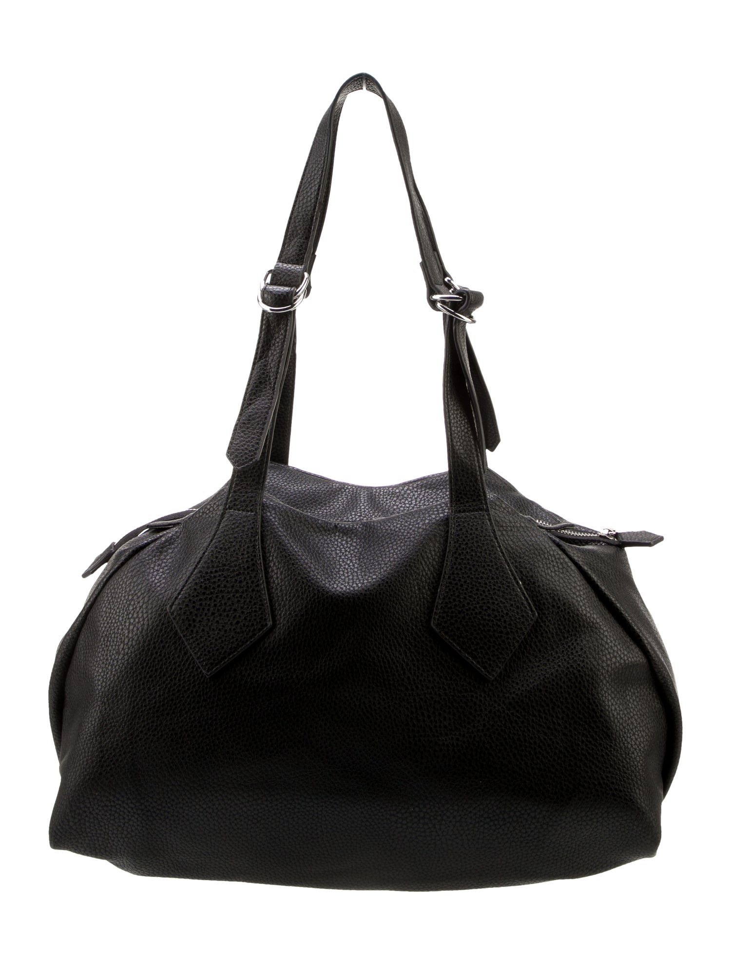 Vivienne Westwood Solid Leather Shoulder Bag - Black Shoulder Bags