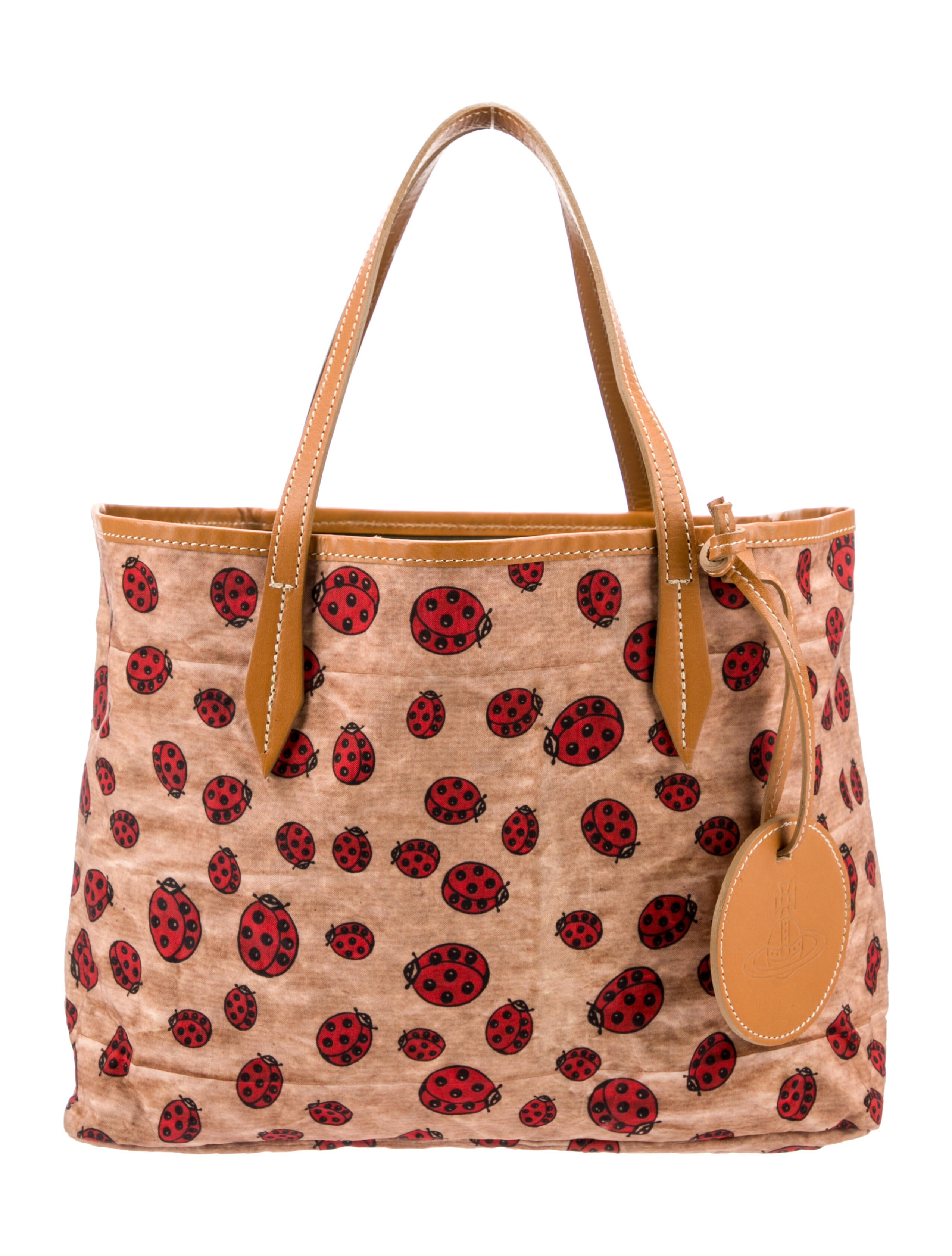 Vivienne Westwood Ladybug Canvas Tote Bag - Neutrals Totes