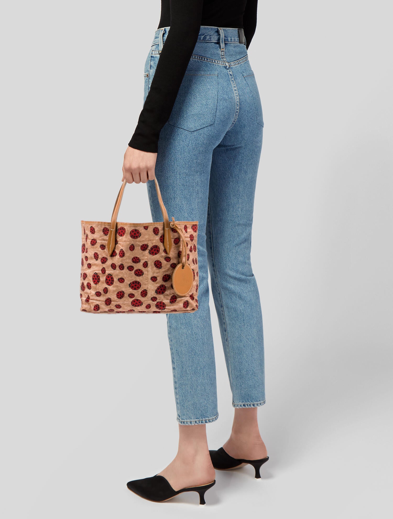 Vivienne Westwood Ladybug Canvas Tote Bag - Neutrals Totes 
