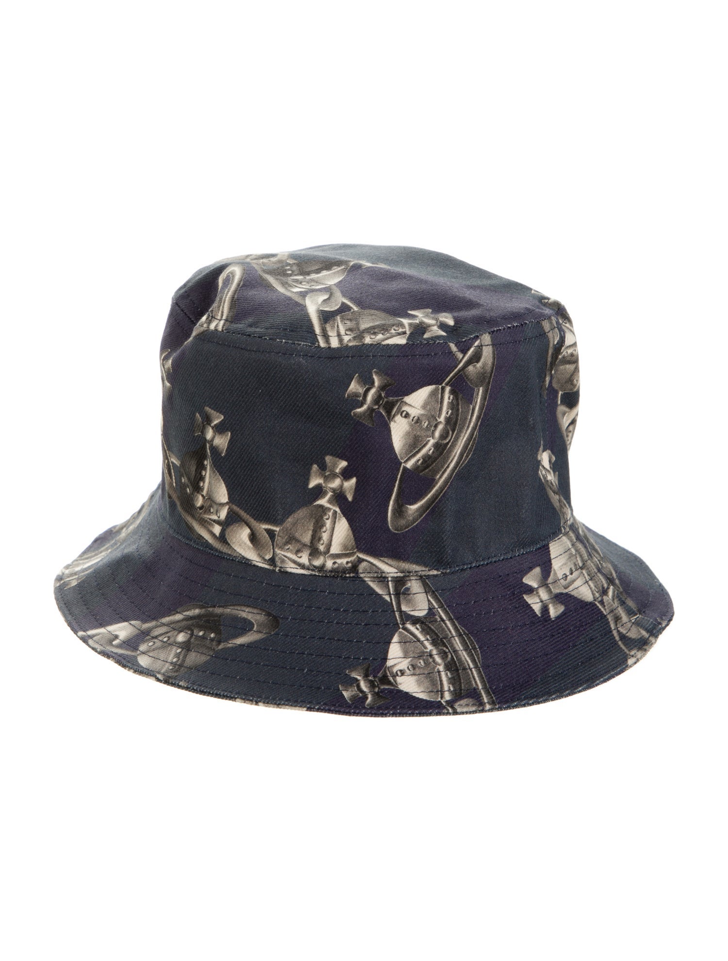 Vivienne Westwood Cotton Printed Orb Chain Bucket Hat w