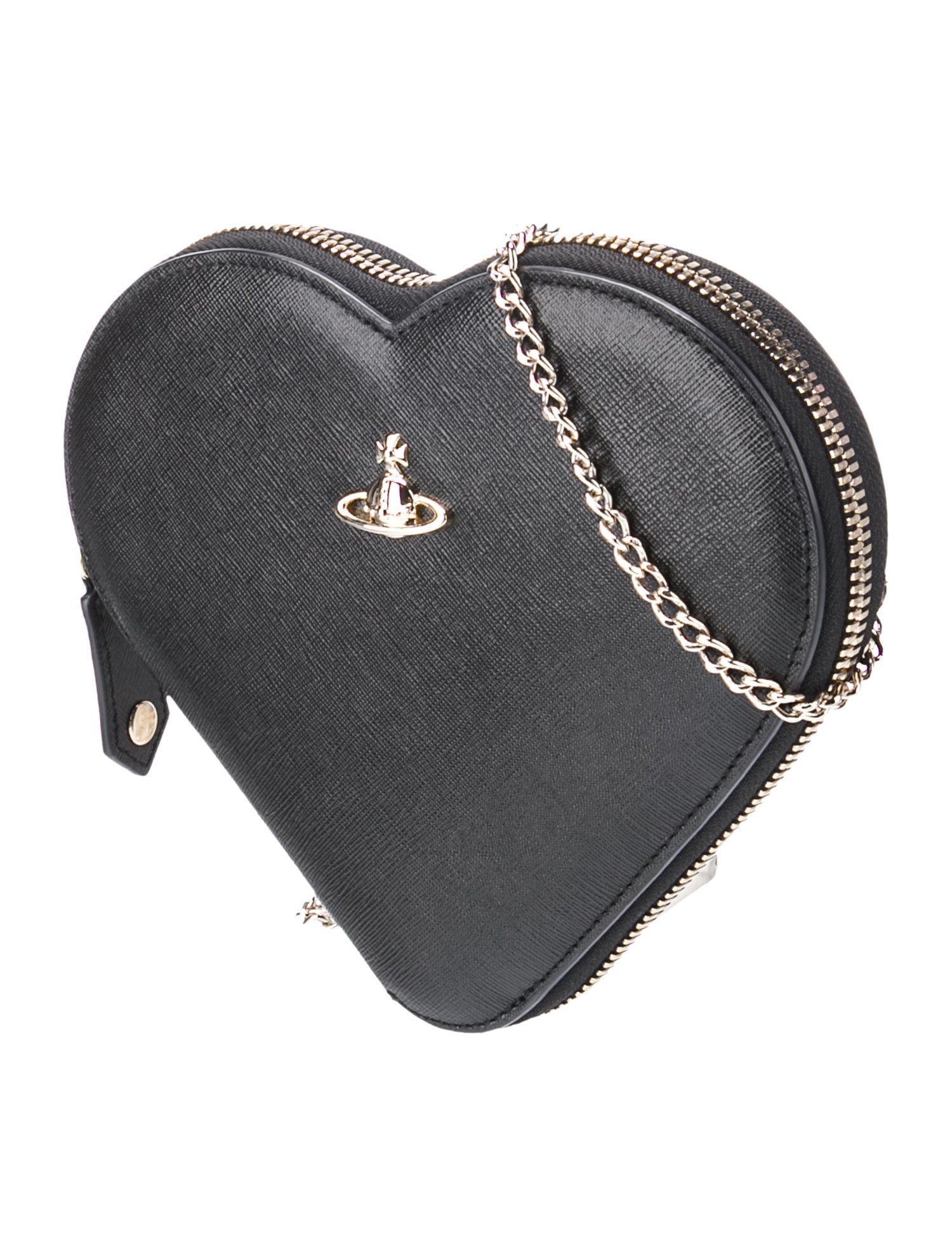 Vivienne Westwood Saffiano Leather Evening Bag - Black Crossbody