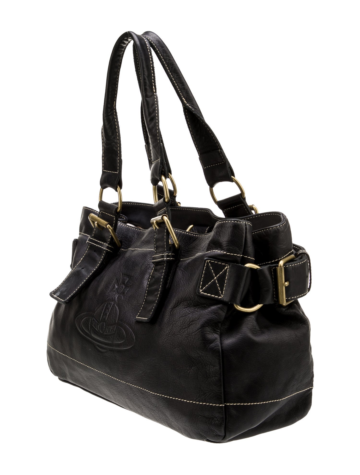 Vivienne Westwood Leather Shoulder Bag - Black Shoulder Bags