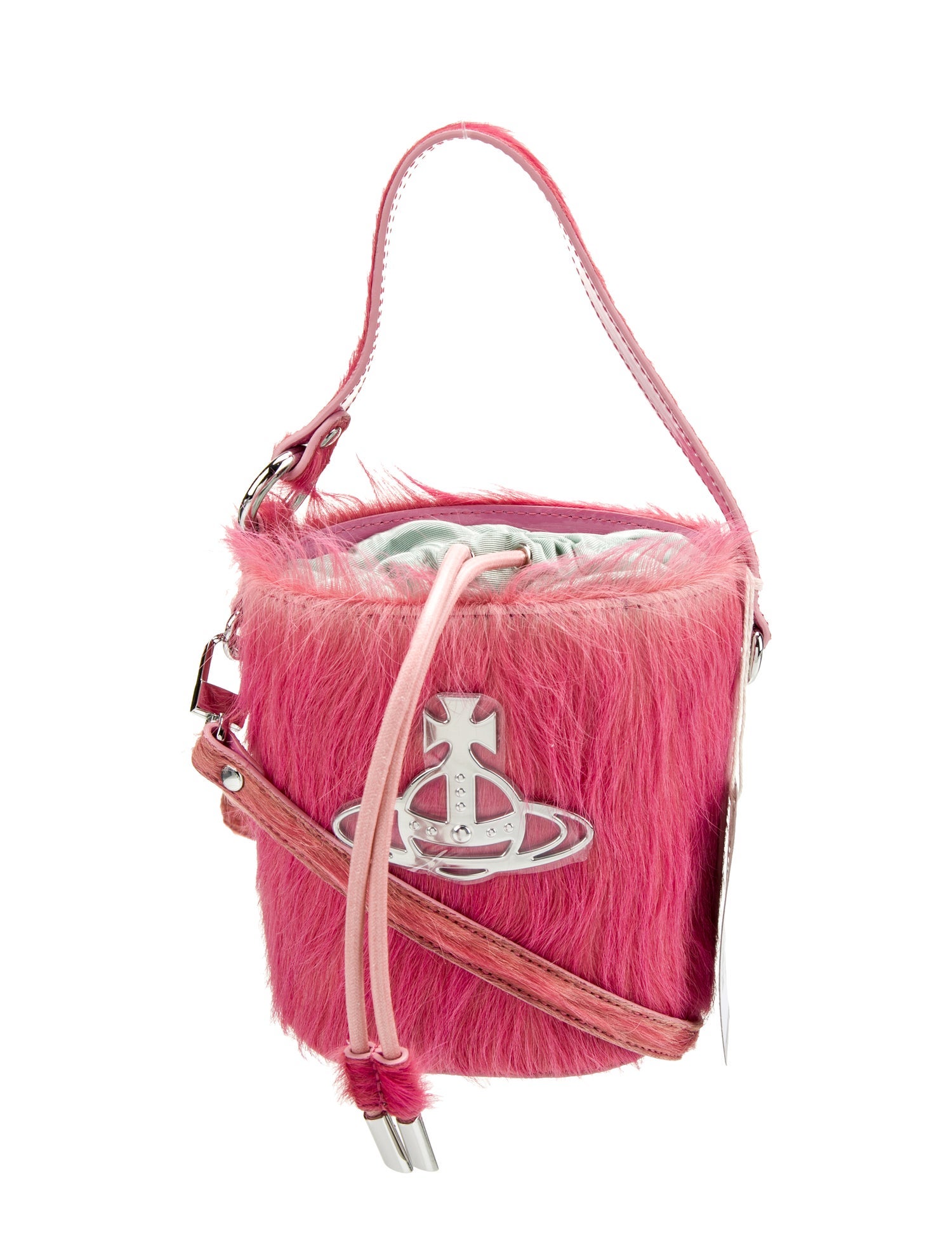 Vivienne Westwood Fur Bucket Bag - Pink Bucket Bags