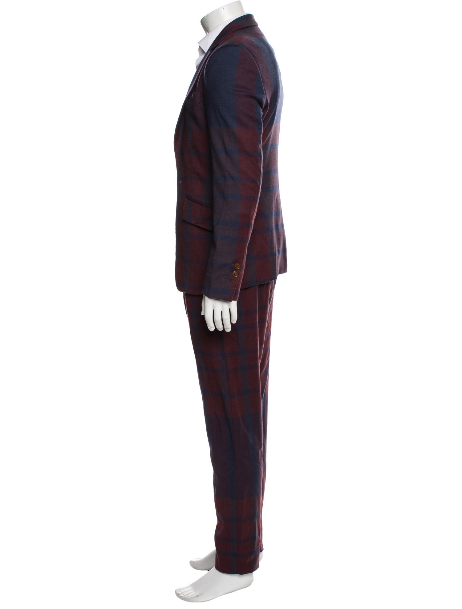 Vivienne Westwood Virgin Wool Plaid Print Two-Piece Blazer
