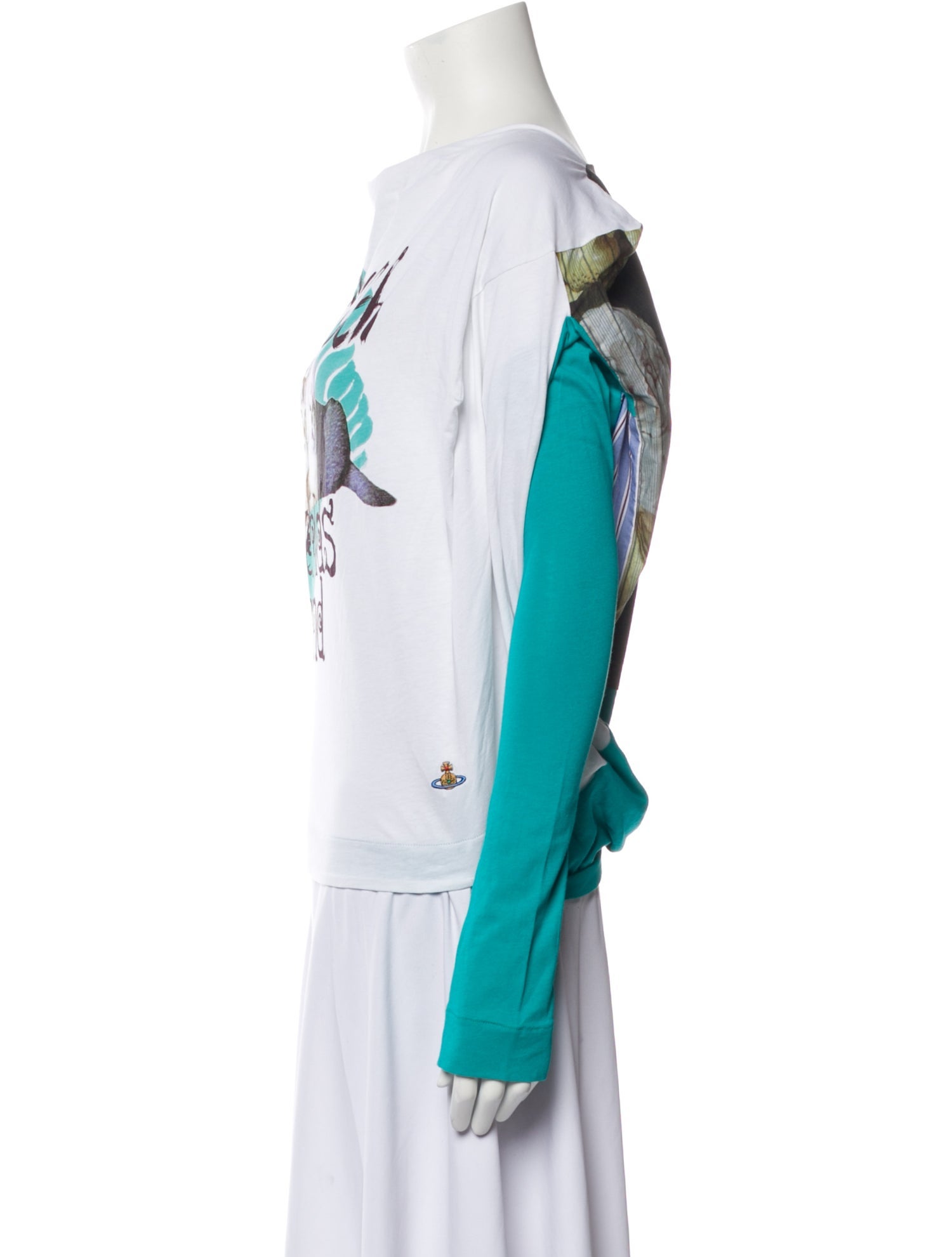 Worlds End Graphic Print Bateau Neckline Sweatshirt