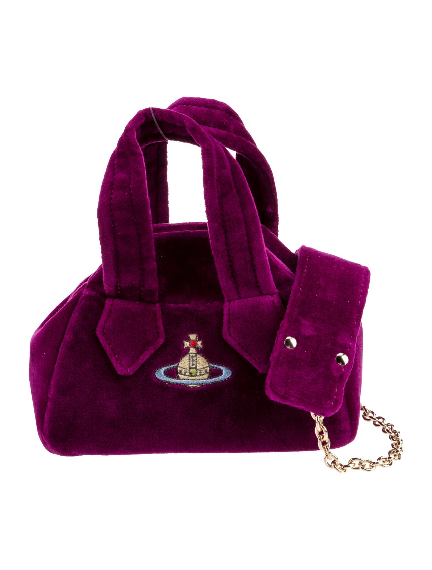 Vivienne Westwood Velvet Top Handle Bag