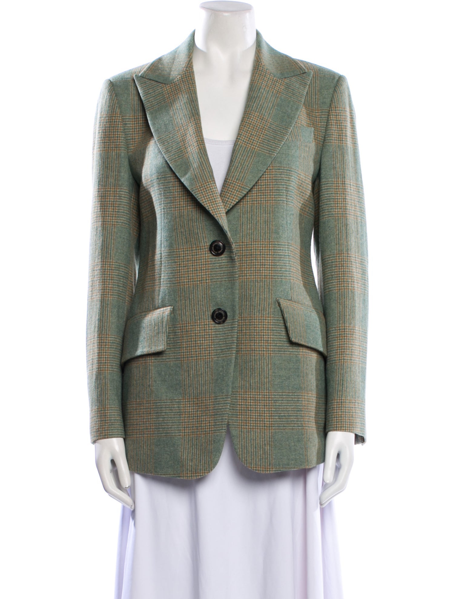 Vivienne Westwood Wool Plaid Print Blazer