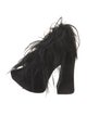 Vivienne Westwood Suede Faux Fur Trim Lace-Up Boots