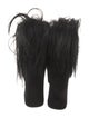 Vivienne Westwood Suede Faux Fur Trim Lace-Up Boots