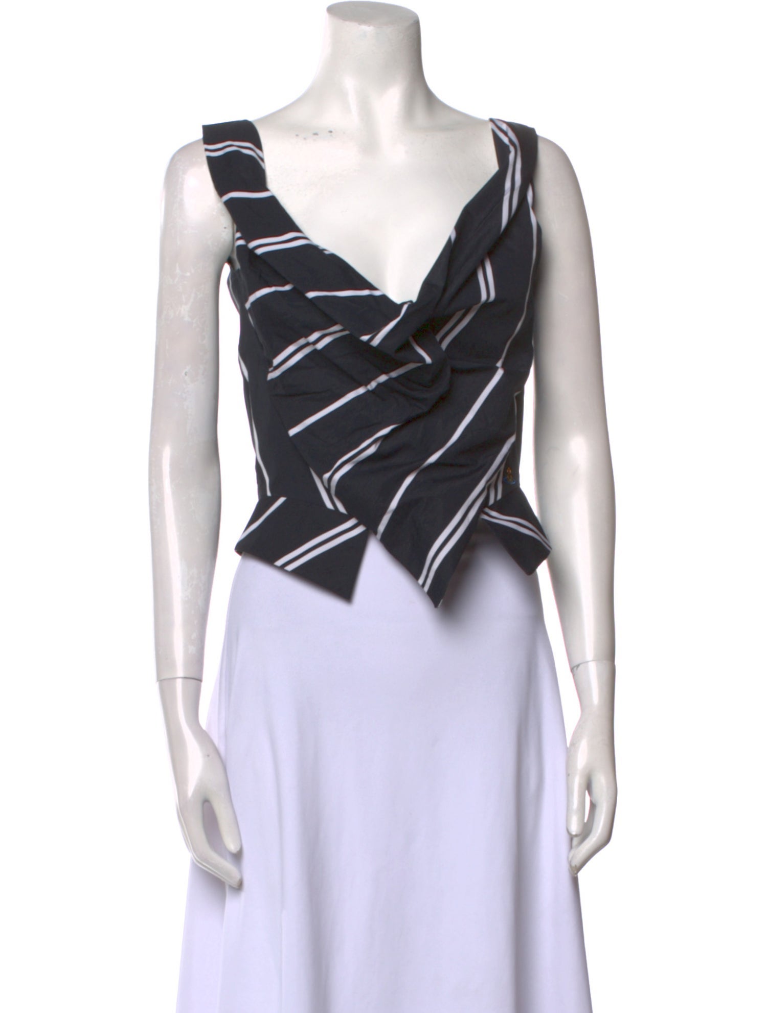 Vivienne Westwood Printed V-Neck Crop Top