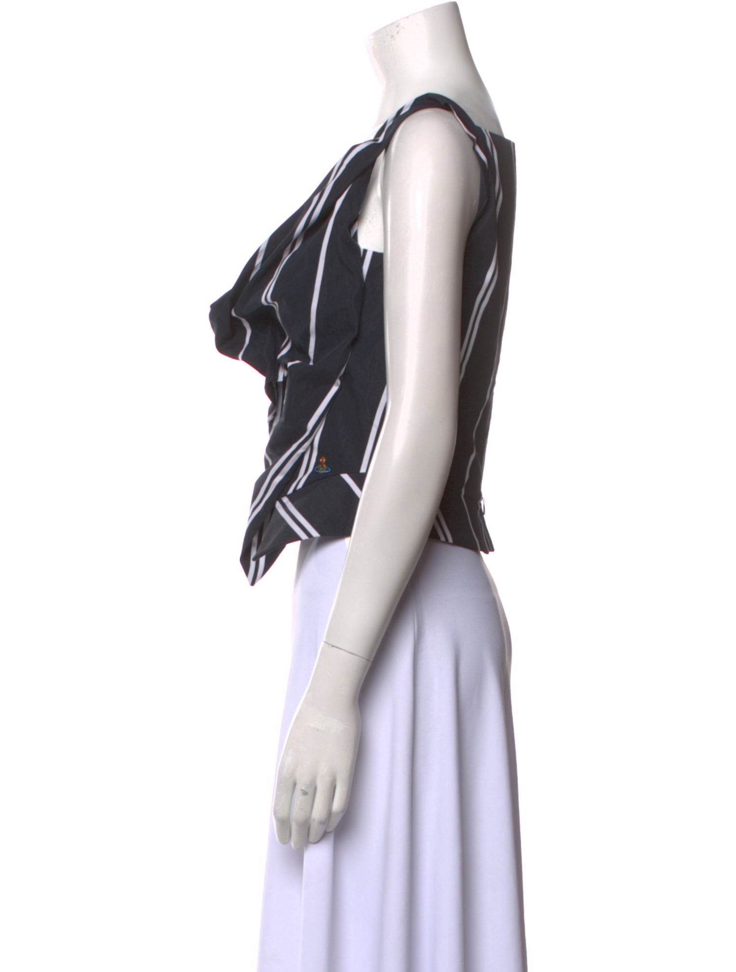 Vivienne Westwood Printed V-Neck Crop Top