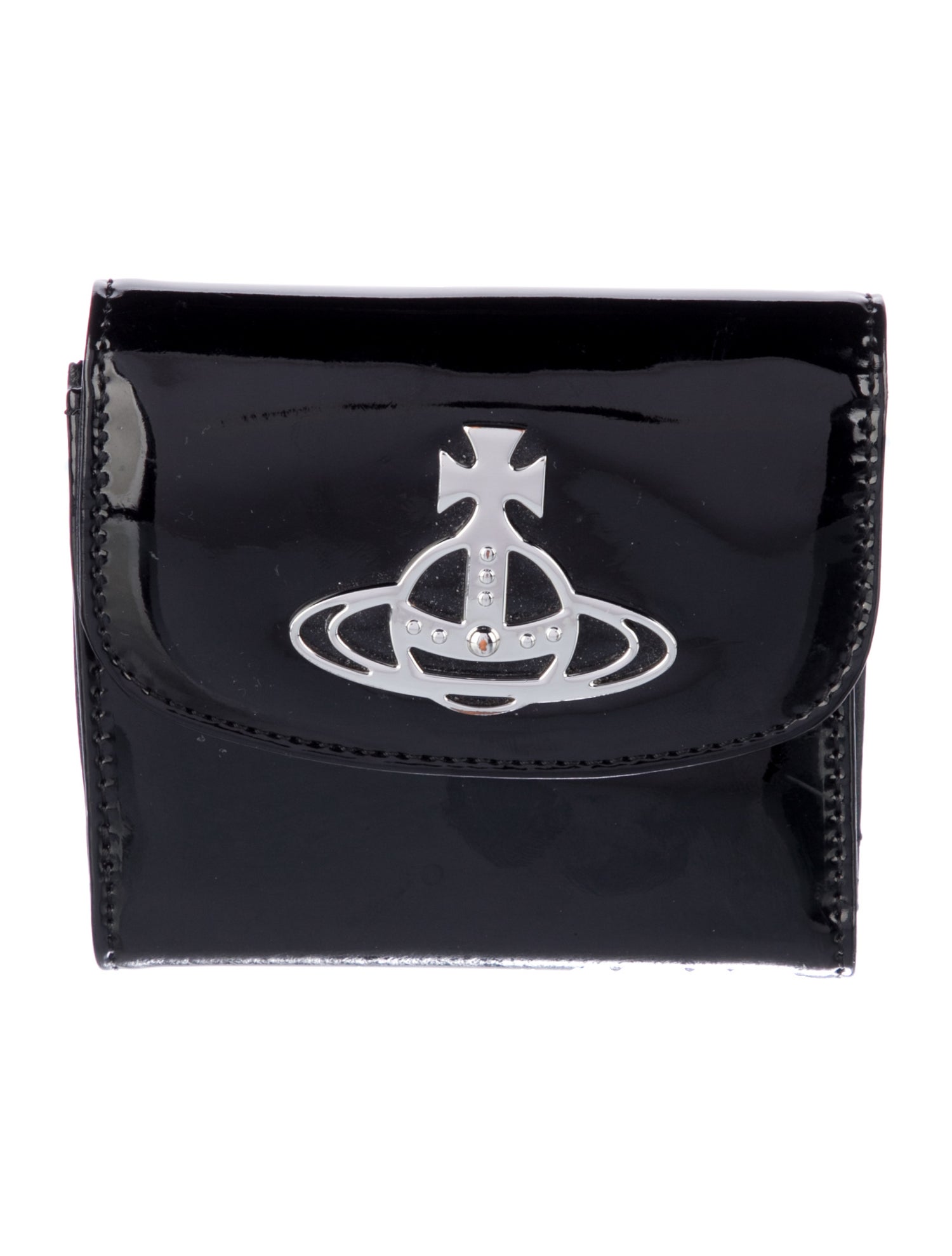 Vivienne Westwood Patent Leather Printed Bifold Wallet