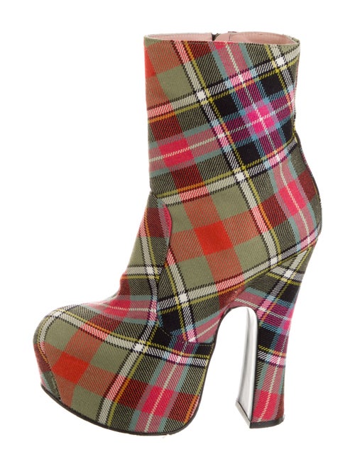 Vivienne Westwood Canvas Printed Moto Boots