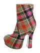 Vivienne Westwood Canvas Printed Moto Boots
