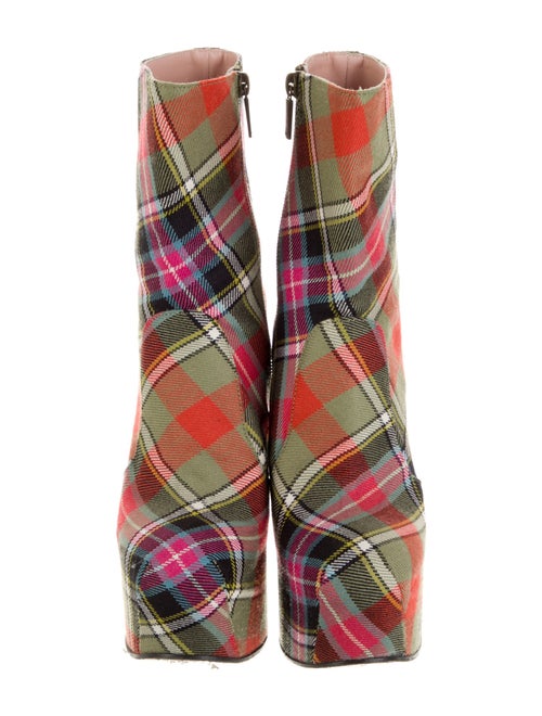 Vivienne Westwood Canvas Printed Moto Boots