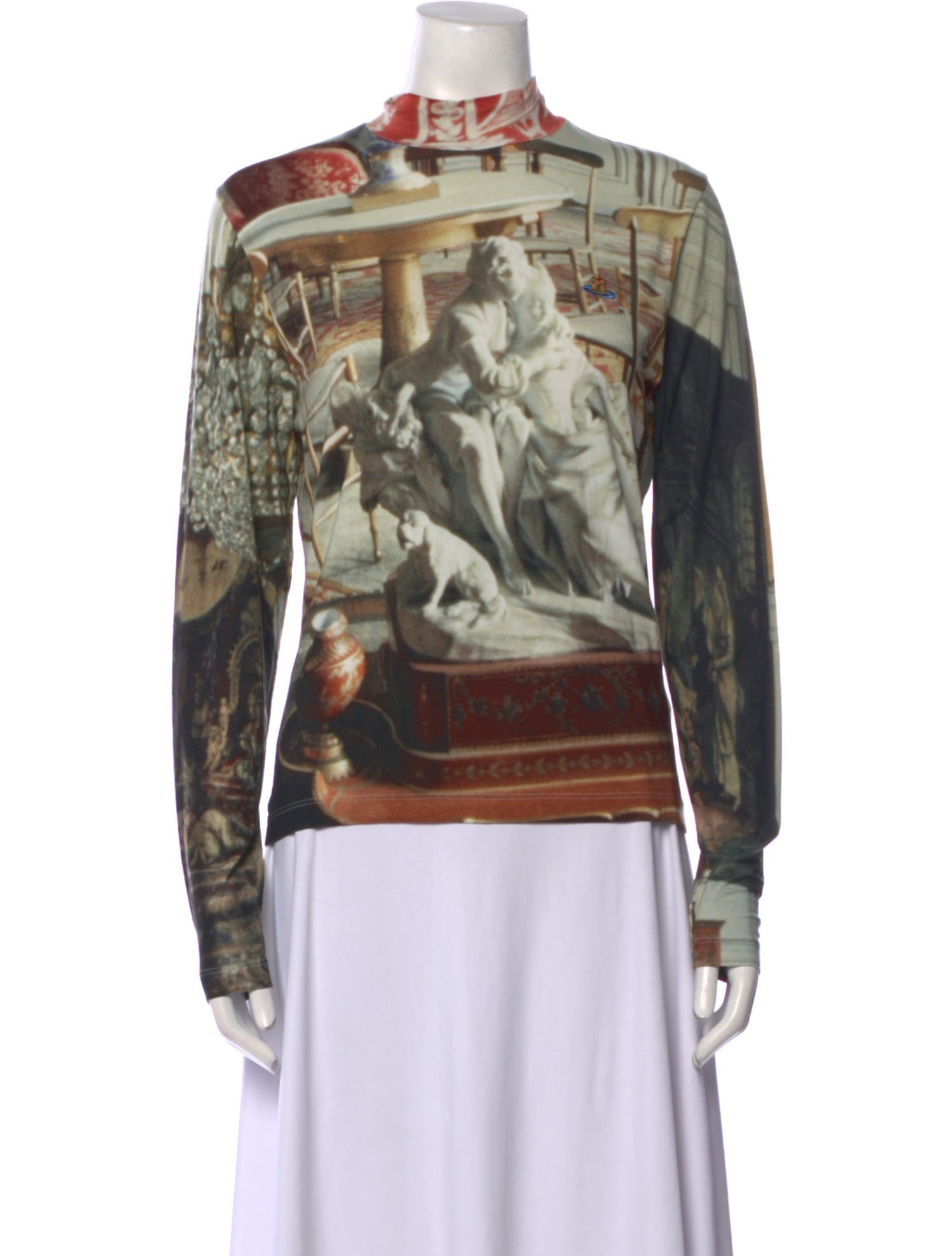 Vivienne Westwood Printed Mock Neck Sweatshirt