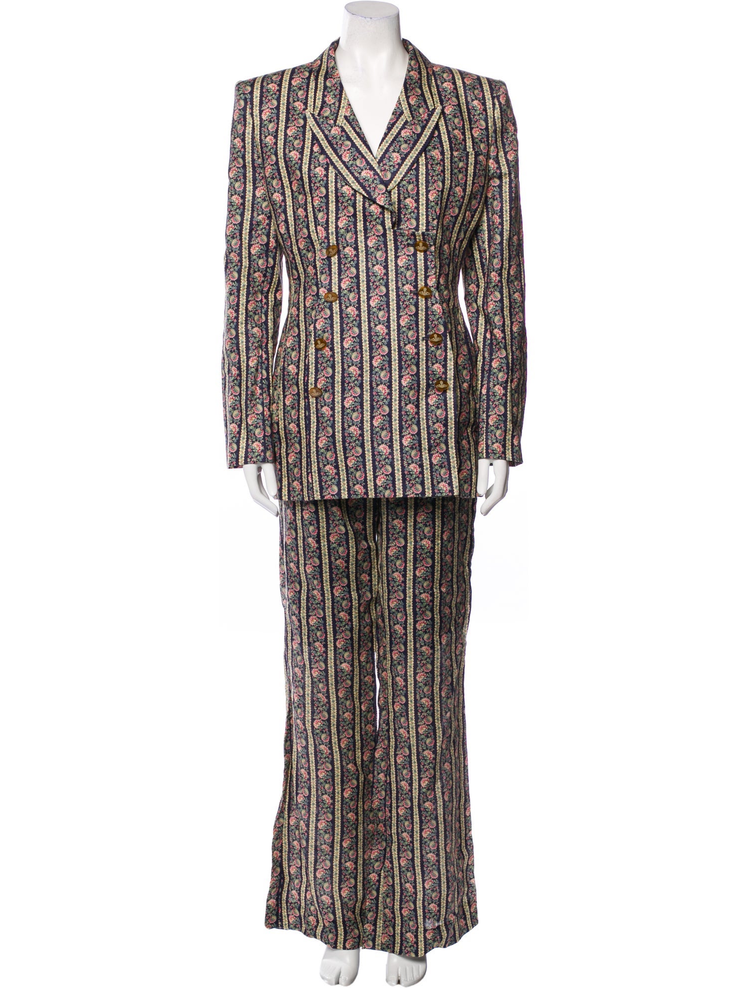 Vivienne Westwood Linen Floral Print Pantsuit