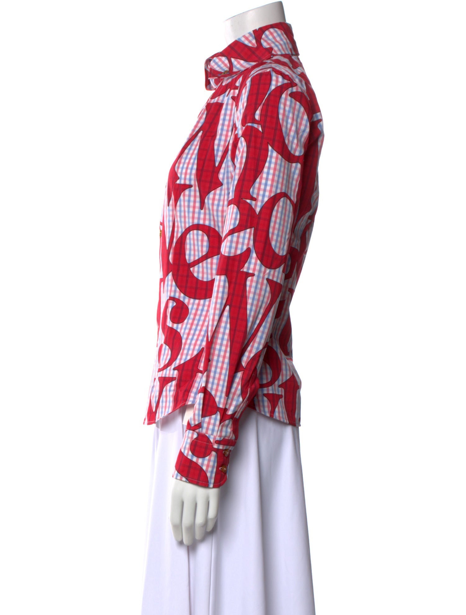 Vivienne Westwood Printed Long Sleeve Button-Up Top