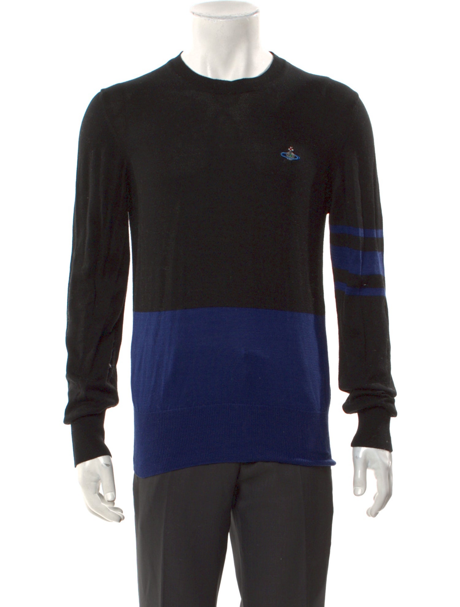 Vivienne Westwood Colorblock Pattern Crew Neck Pullover