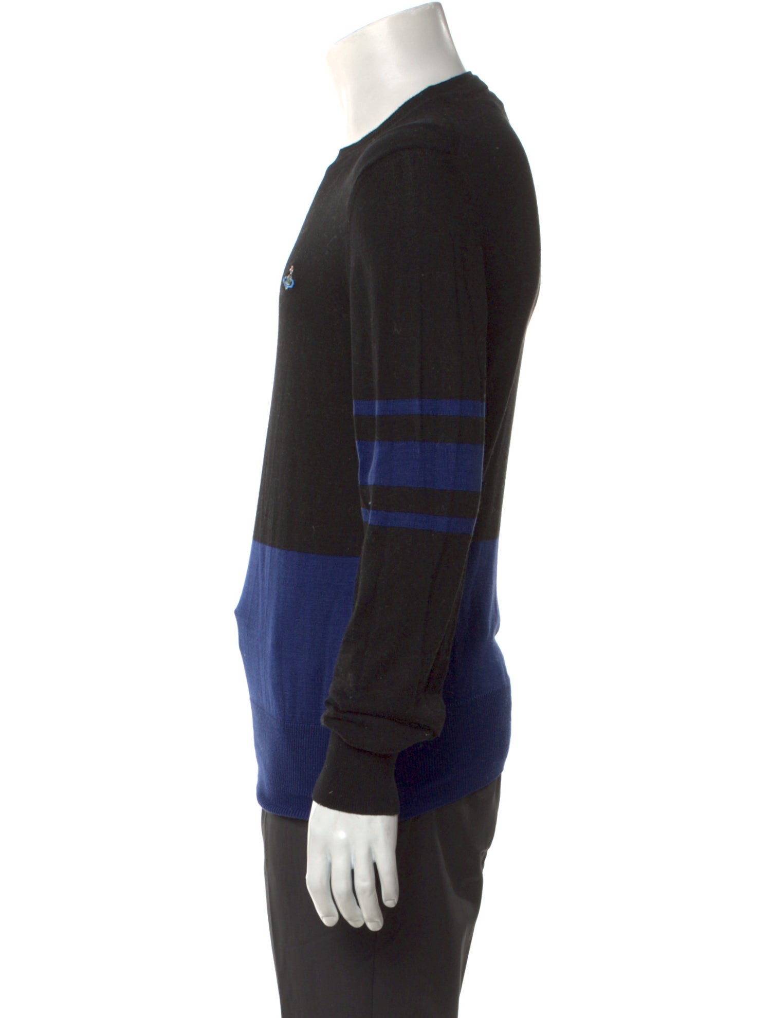 Vivienne Westwood Colorblock Pattern Crew Neck Pullover