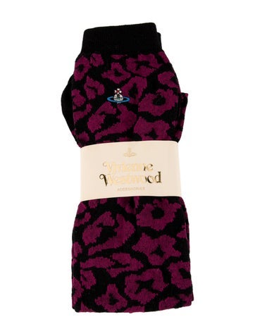 Vivienne Westwood Hosiery Synthetic-Blend Embroidered Socks S