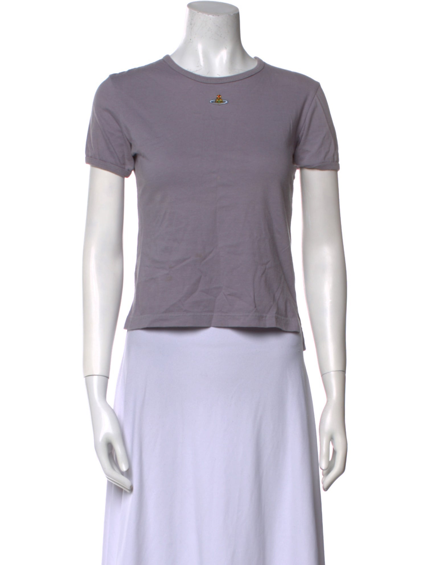 Vivienne Westwood Crew Neck Short Sleeve Crop Top