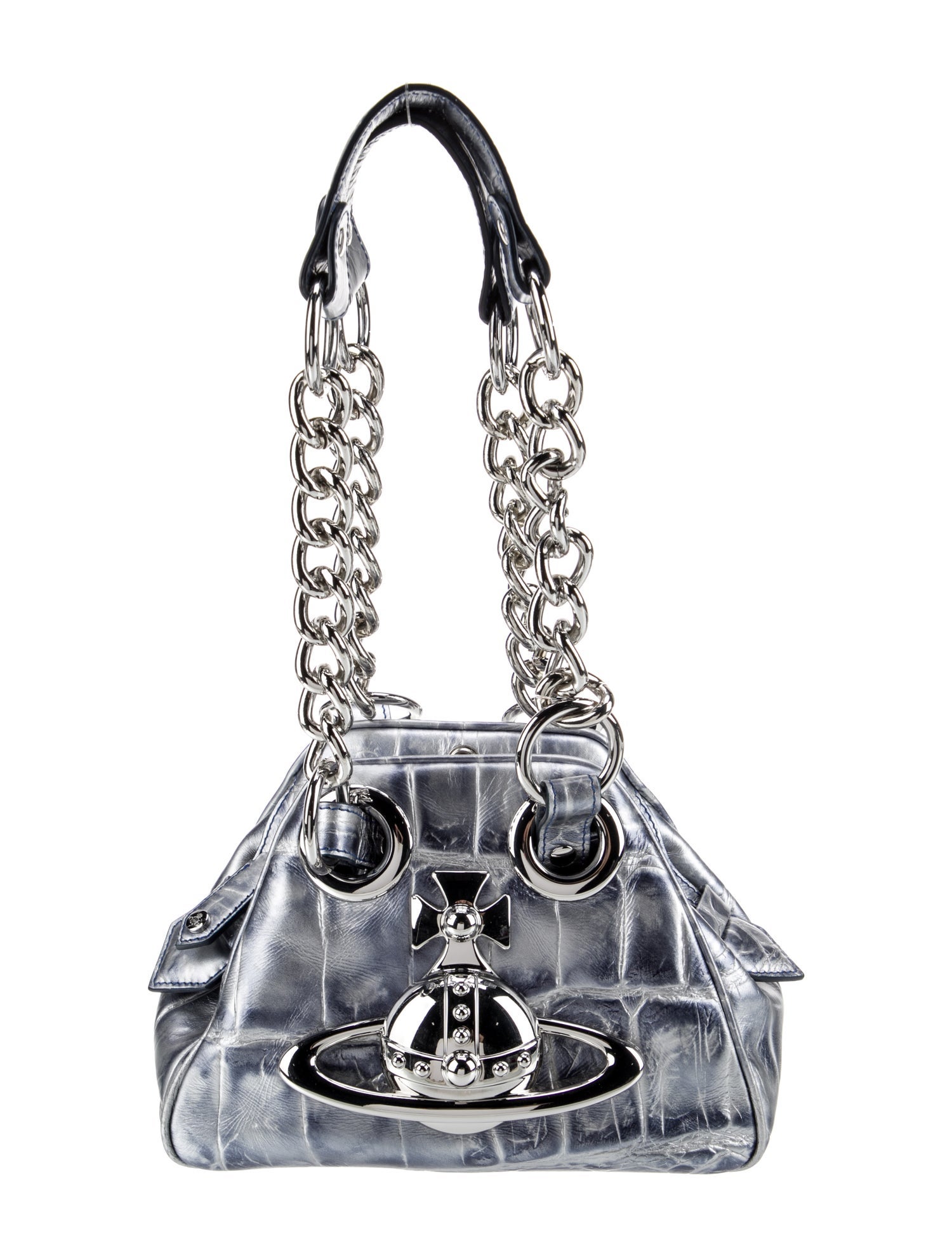 Vivienne Westwood Embossed Leather Shoulder Bag