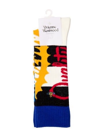 Vivienne Westwood Hosiery Patterned Crew Sock M