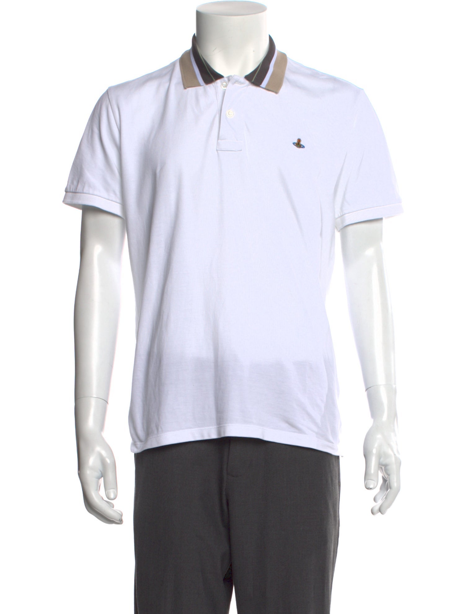 Vivienne Westwood Striped Collar Polo Shirt