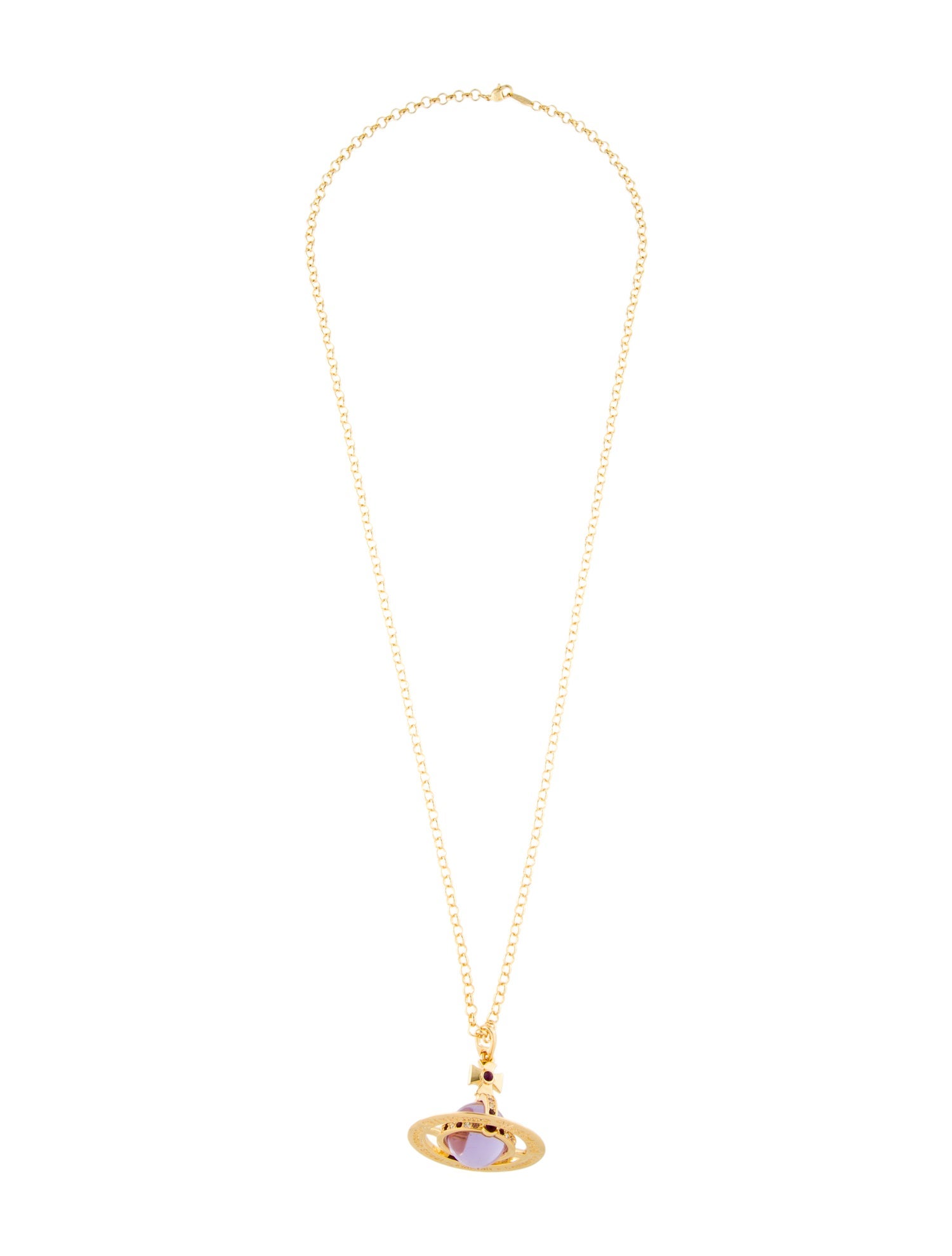 Vivienne Westwood Crystal & Resin Mayfair Large Orb Pendant Long Necklace