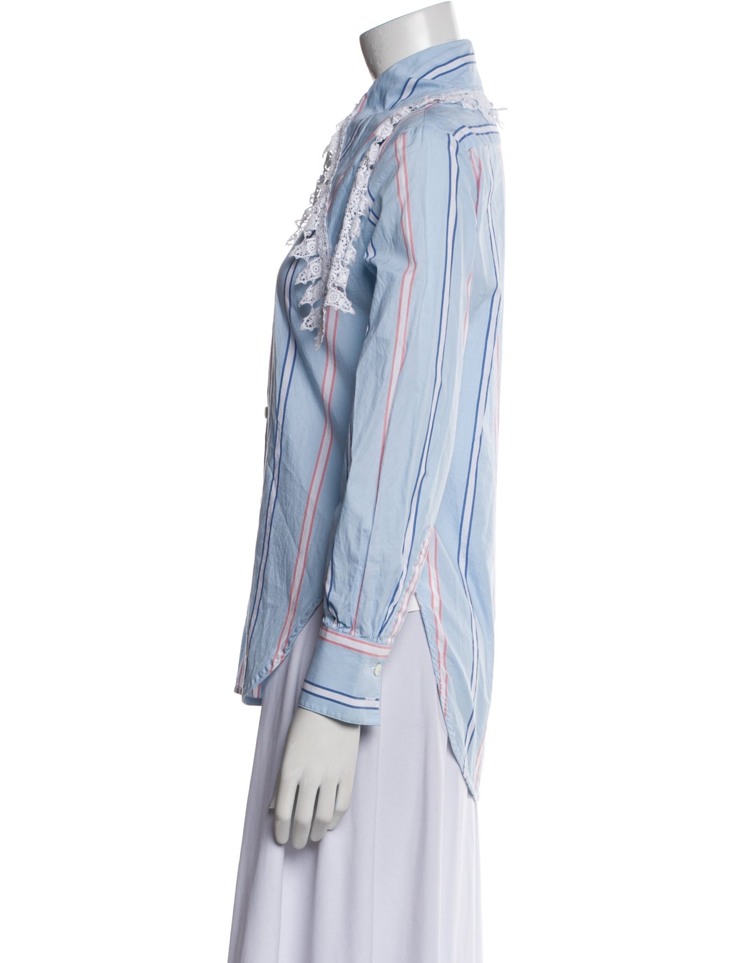 Vivienne Westwood Striped Long Sleeve Button-Up Top