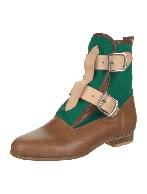Vivienne Westwood Leather Colorblock Pattern Boots