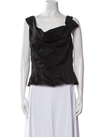 Vivienne Westwood Cowl Neck Sleeveless Crop Top