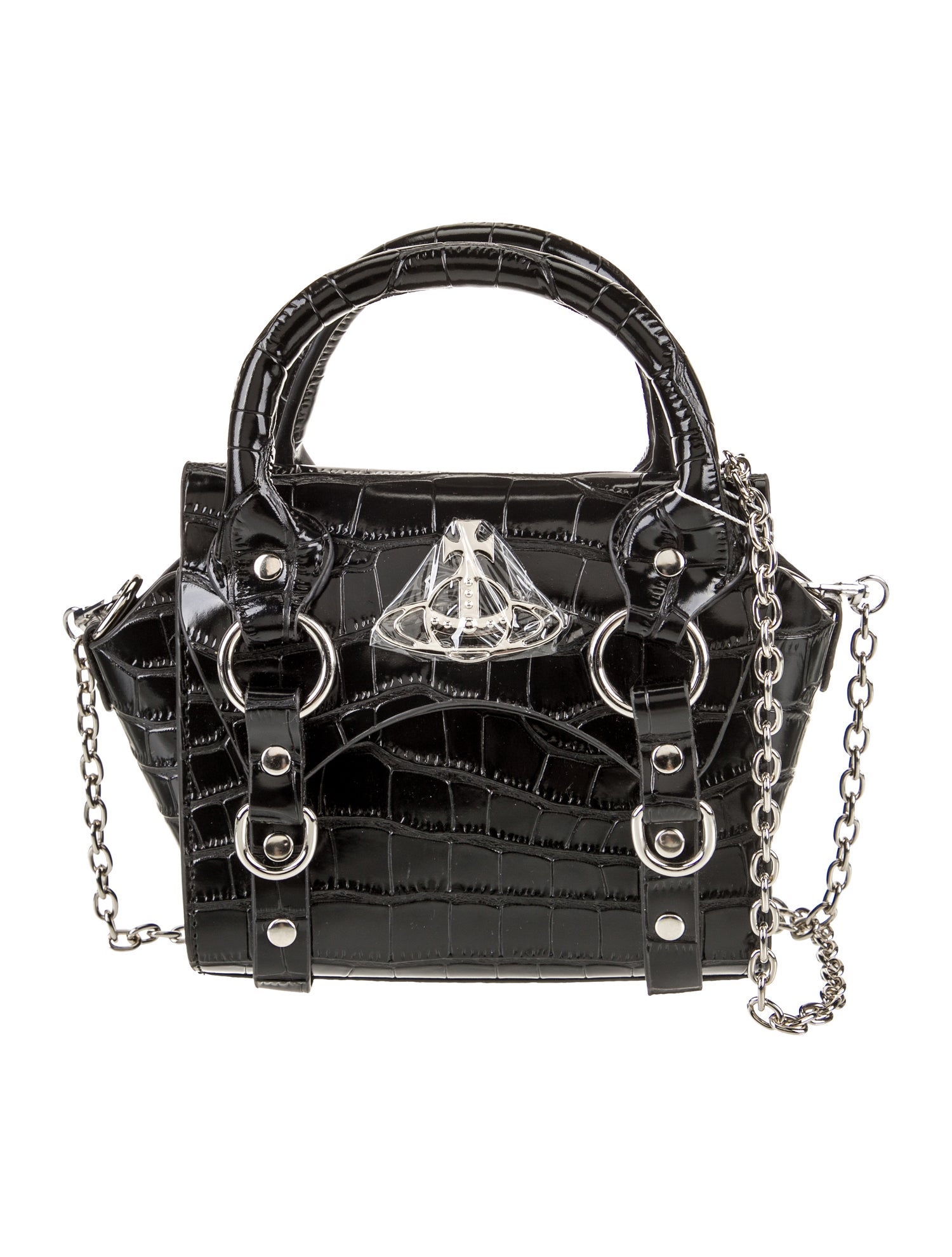 Vivienne Westwood Embossed Leather Top Handle Bag