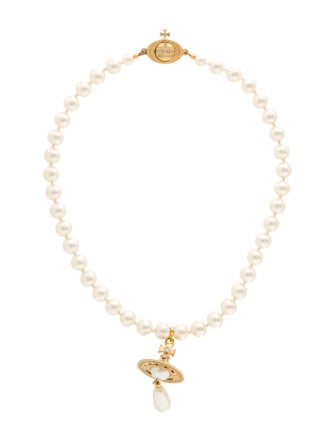 Vivienne Westwood One Row Pearl Drop Choker
