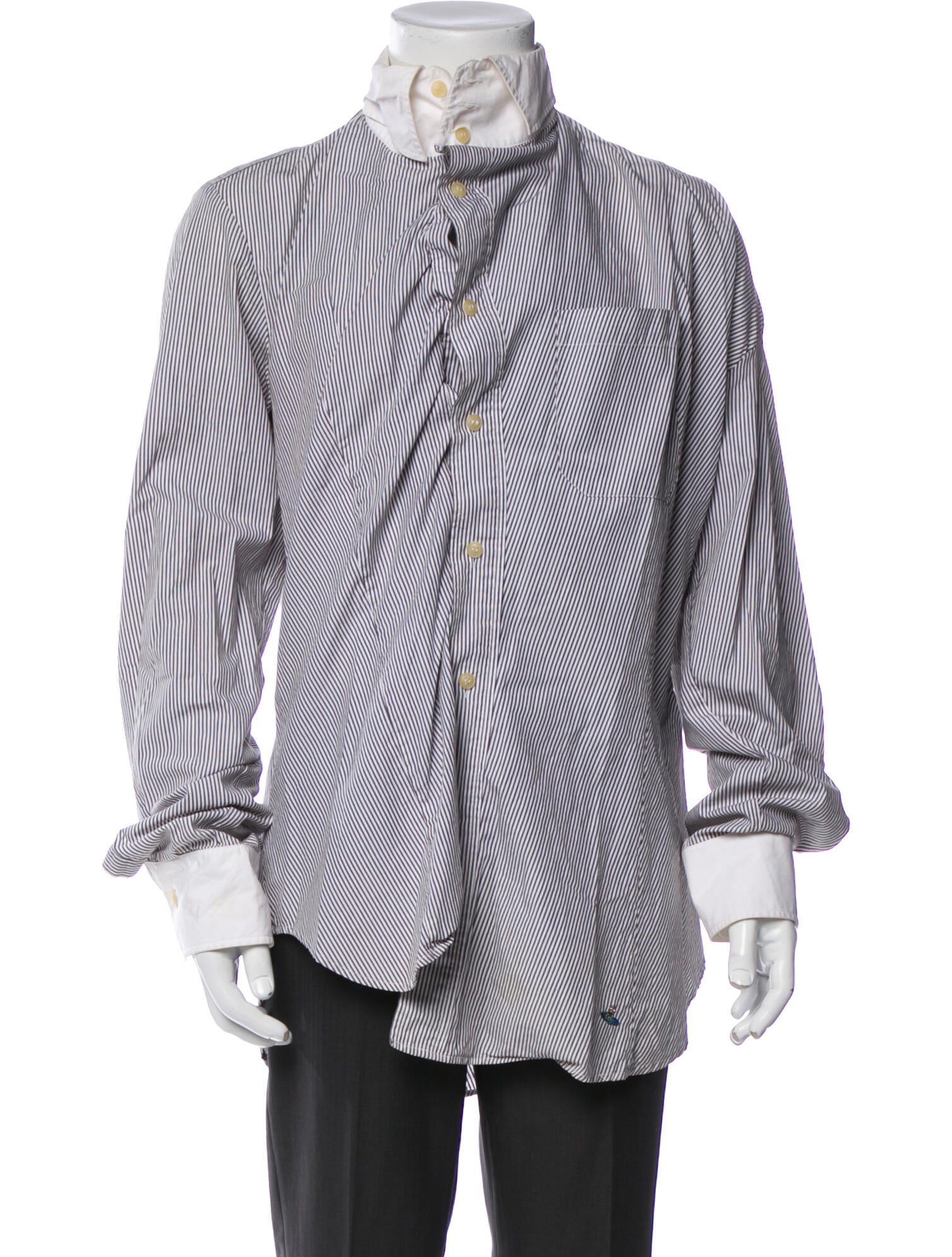 Vivienne Westwood Striped Long Sleeve Dress Shirt