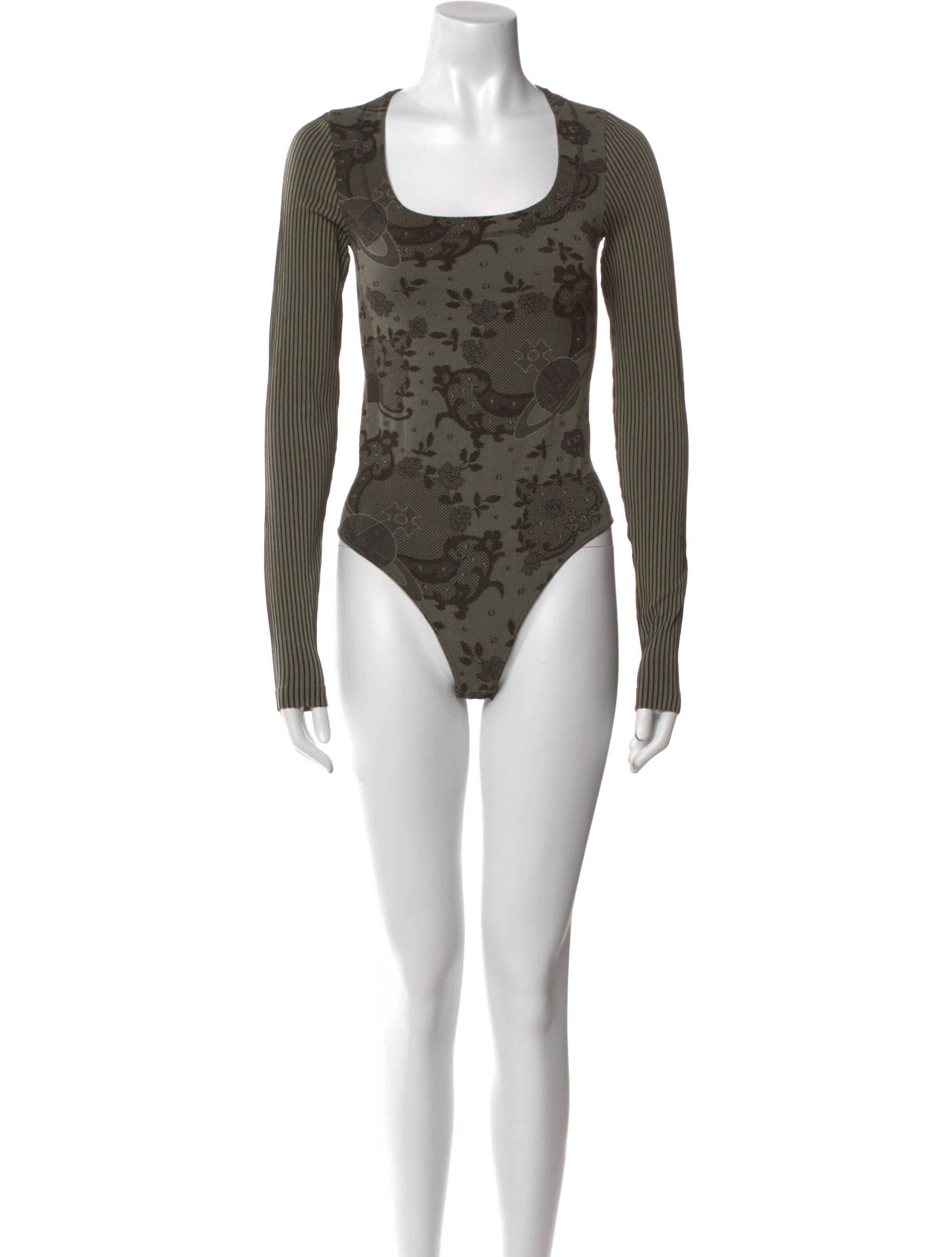 Vivienne Westwood Floral Print Square Neckline Bodysuit