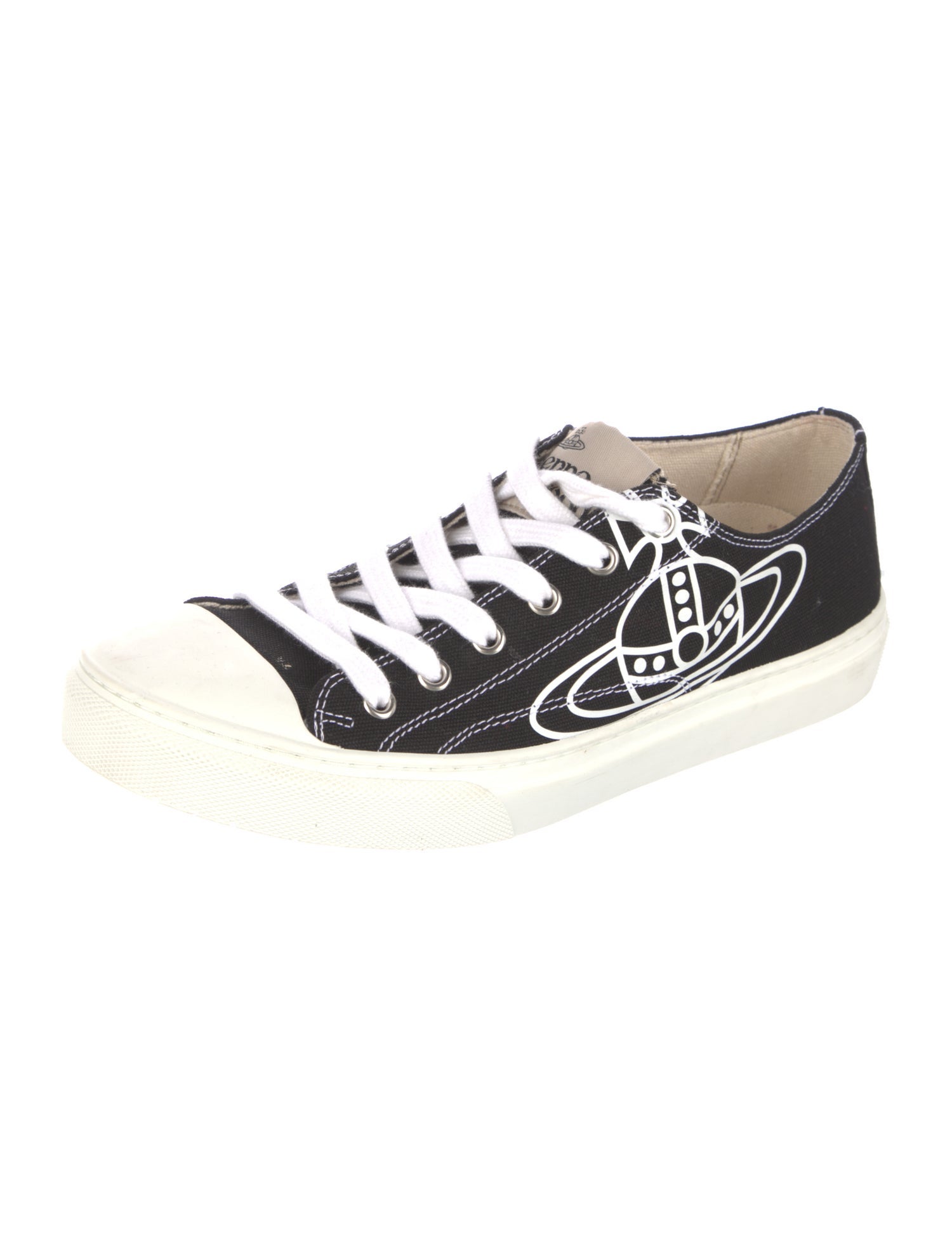 Vivienne Westwood Canvas Colorblock Pattern Sneakers