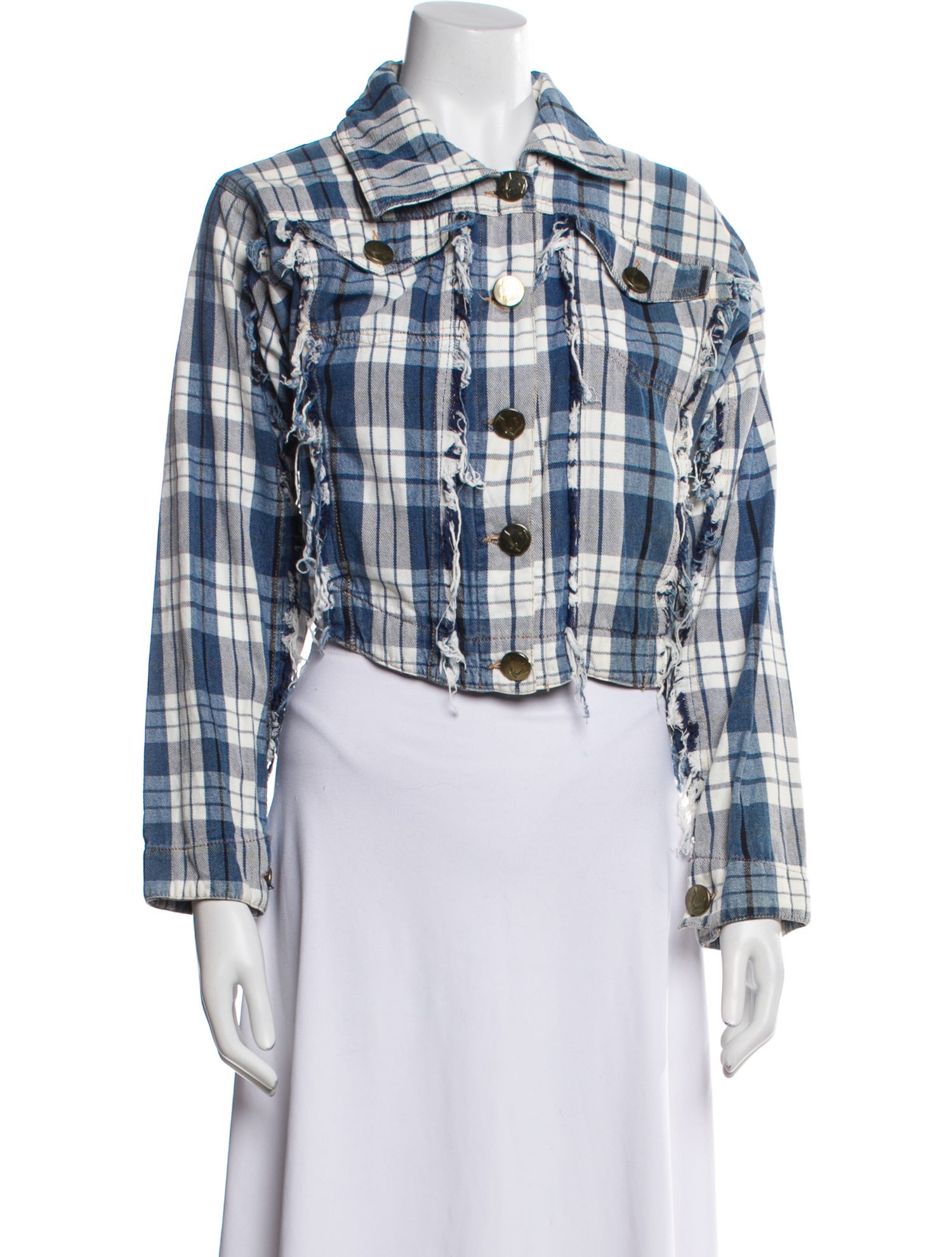 Vivienne Westwood Anglomania Plaid Print Denim Jacket