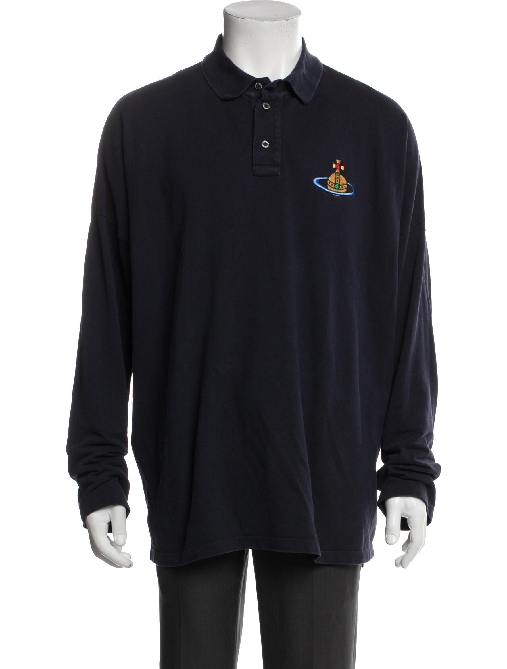 Vivienne Westwood Collar Long Sleeve Polo Shirt