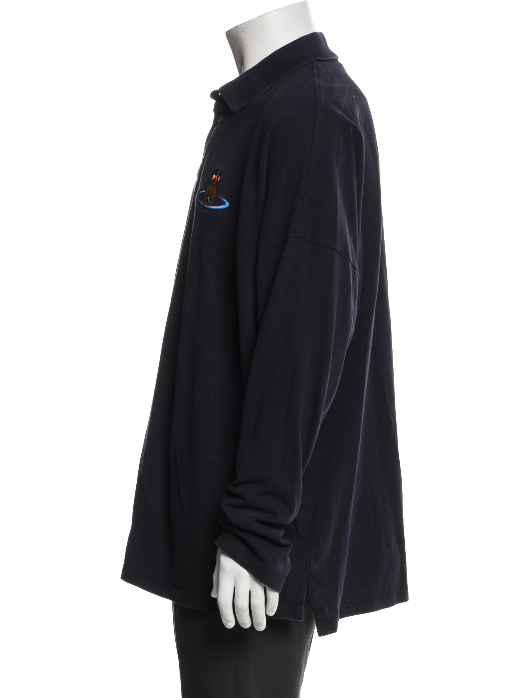 Vivienne Westwood Collar Long Sleeve Polo Shirt