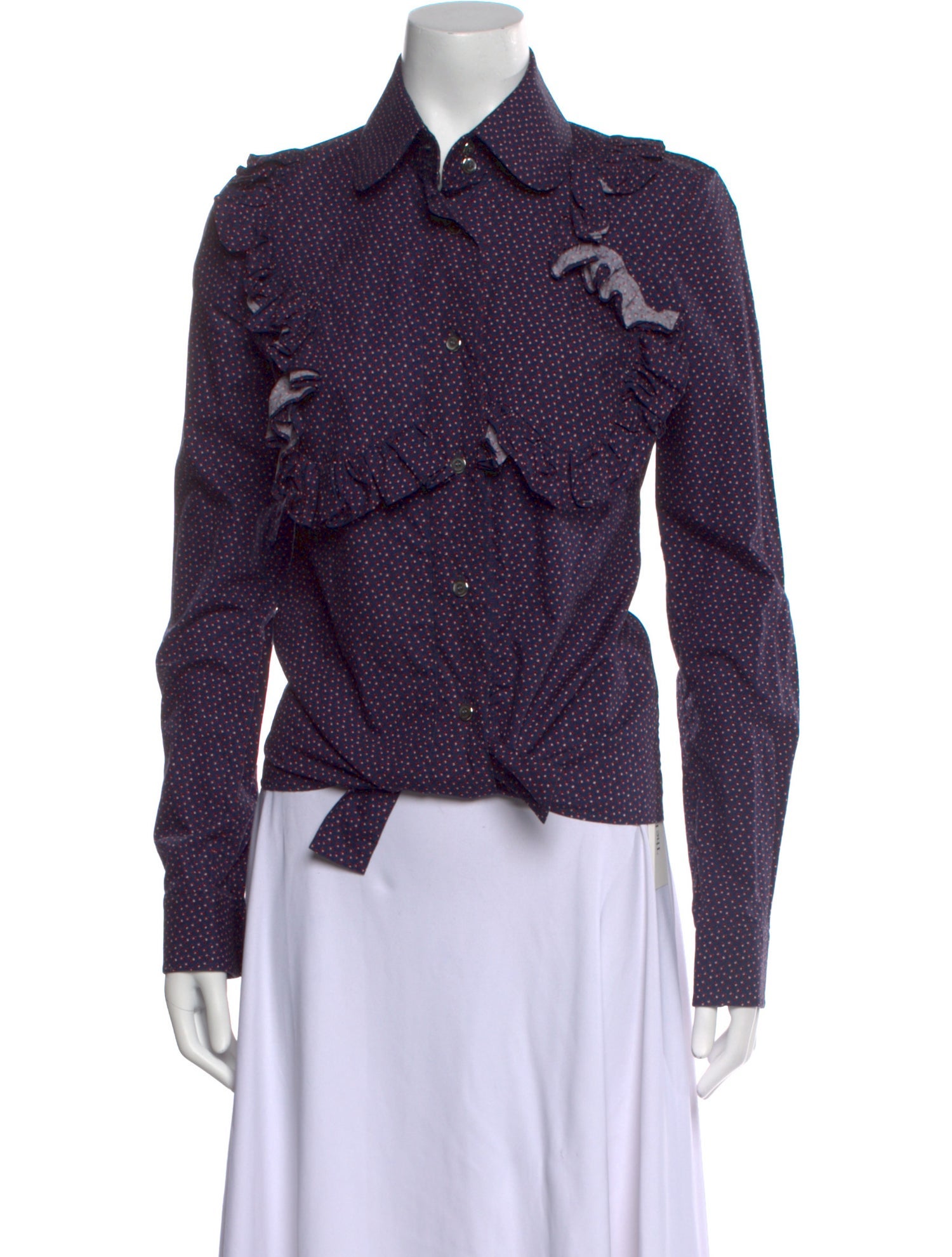 Vivienne Westwood Polka Dot Print Long Sleeve Button-Up Top