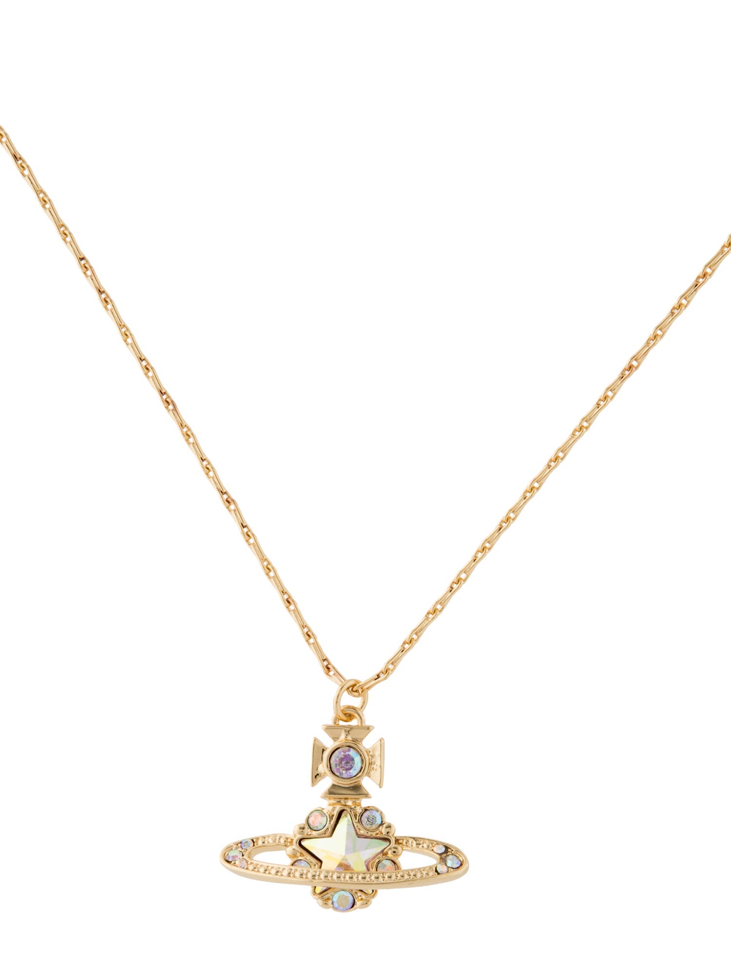 Vivienne Westwood Crystal Star Orb Necklace