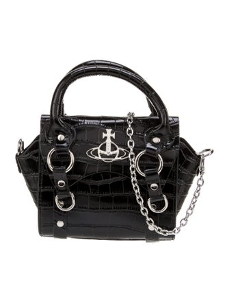 Vivienne Westwood Embossed Leather Top Handle Bag