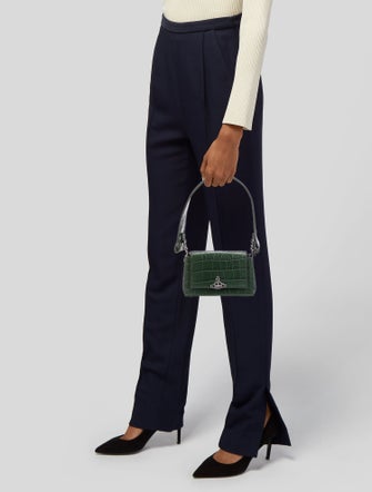 Vivienne Westwood Embossed Leather Top Handle Bag