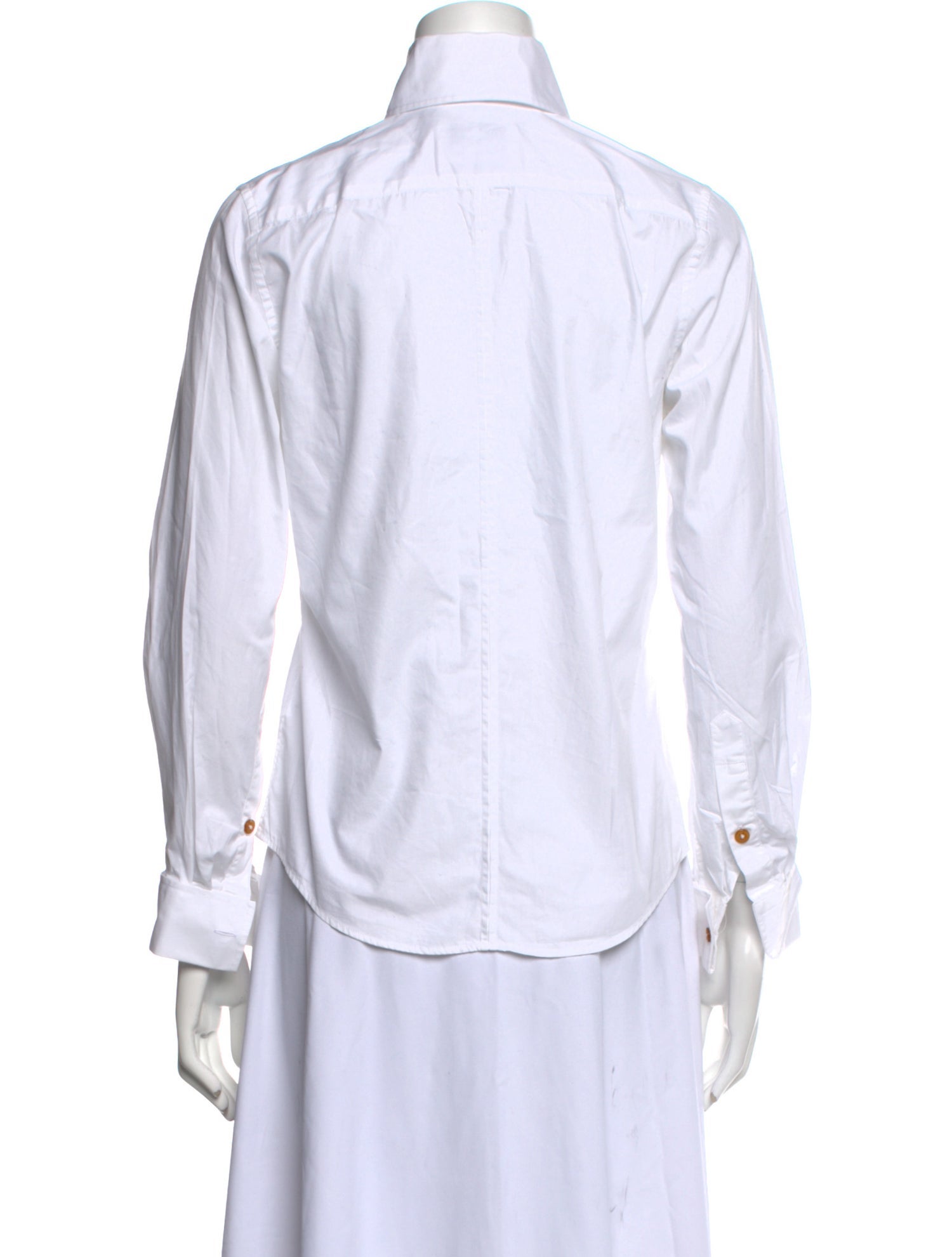 Vivienne Westwood Mock Neck Long Sleeve Button-Up Top