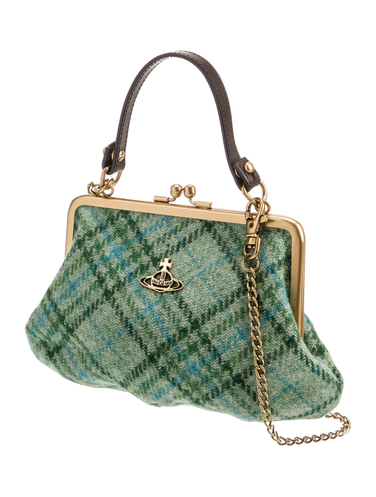 Vivienne Westwood Tweed Top Handle Bag